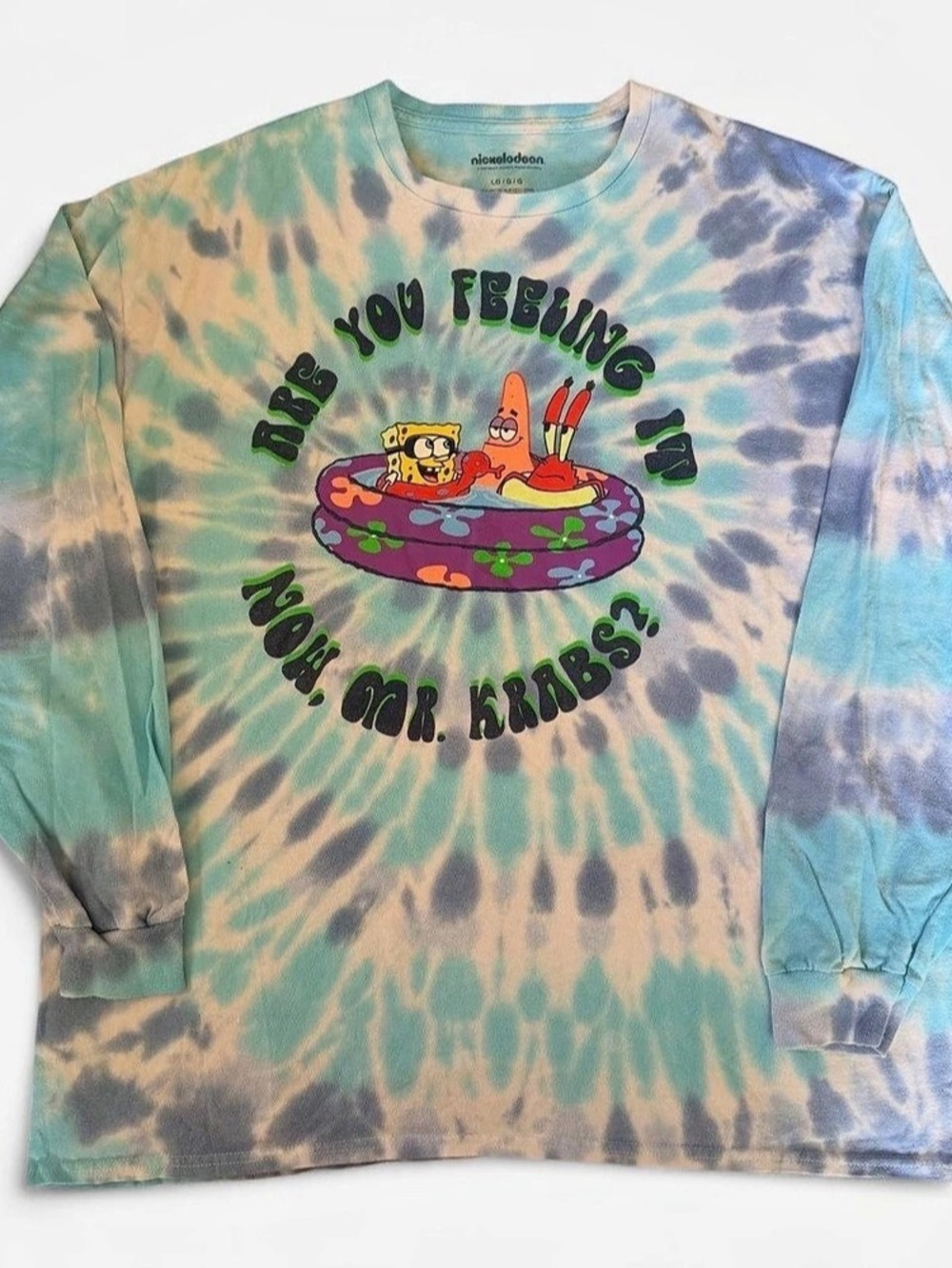 Nickelodeon SpongeBob SquarePants Are You Feeling It Now Mr. Krabs Tie-Dye Long